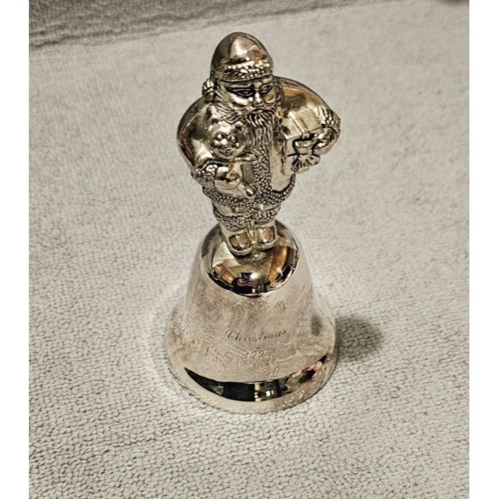 Vtg 1996 Making Spirits Bright 1st Ed. Silver Plated Christmas Bell Madison Ave.